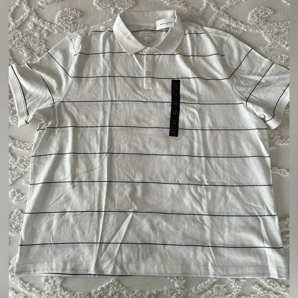 Banana Republic Monogram Striped Pique Polo - Picture 1 of 6